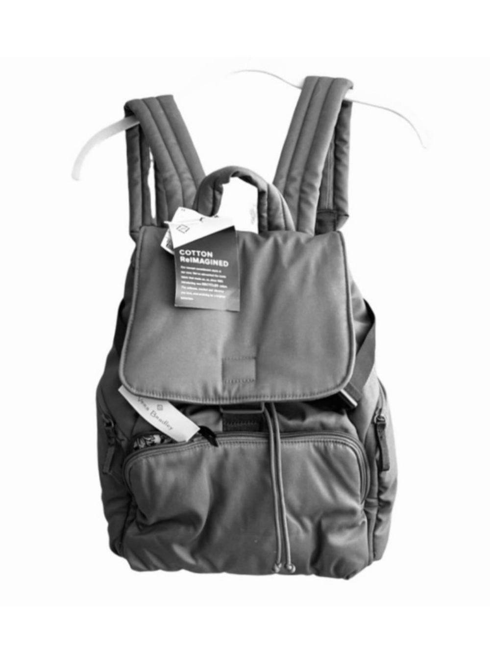 NEW Vera Bradley Soft Sided Utility Backpack Washable Cotton Galaxy Gray Large - Picture 3 of 16